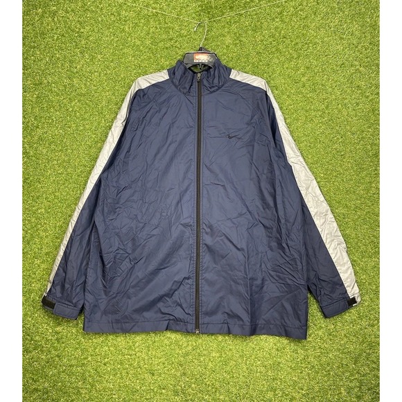 Nike Other - Nike Windbreaker Jacket Mens Large Full Zip Track Jacket Heavyweight Rain